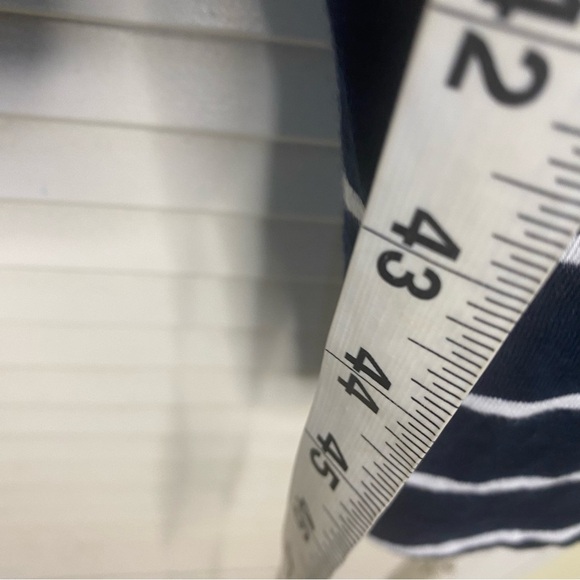 Ellos Midi Dress A Line Womens Plus Size 2X Blue White Stripe Nautical Cotton - Picture 13 of 14